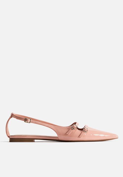 H&M - Patent slingbacks - peach pink