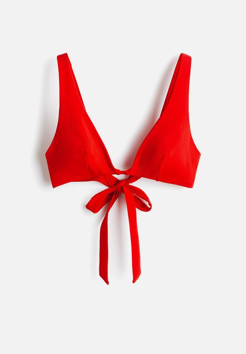 H&M - Padded triangle bikini top - red