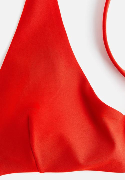 H&M - Padded triangle bikini top - red