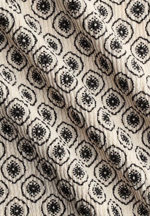 H&M - Textured jersey trousers - light beige/patterned