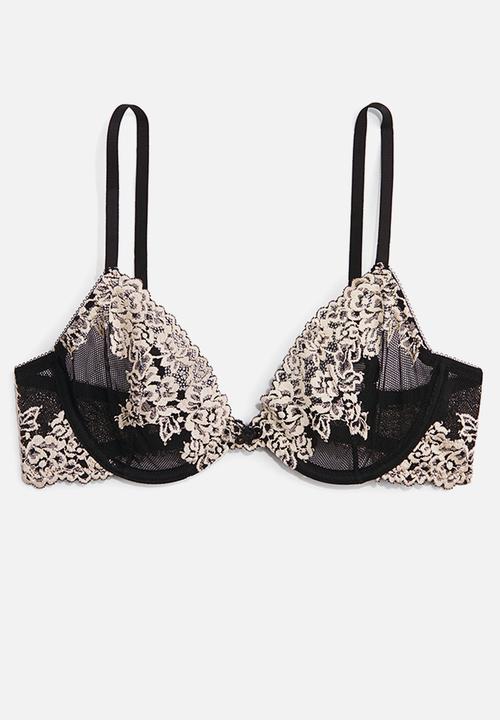 H&M - Underwired lace bra - black/cream