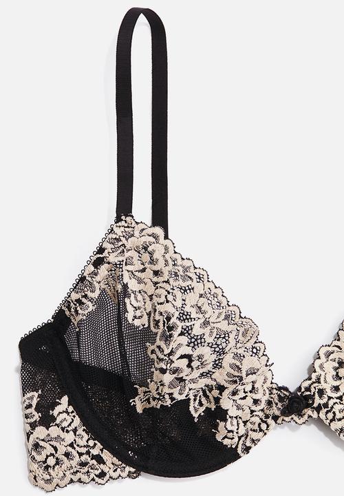 H&M - Underwired lace bra - black/cream
