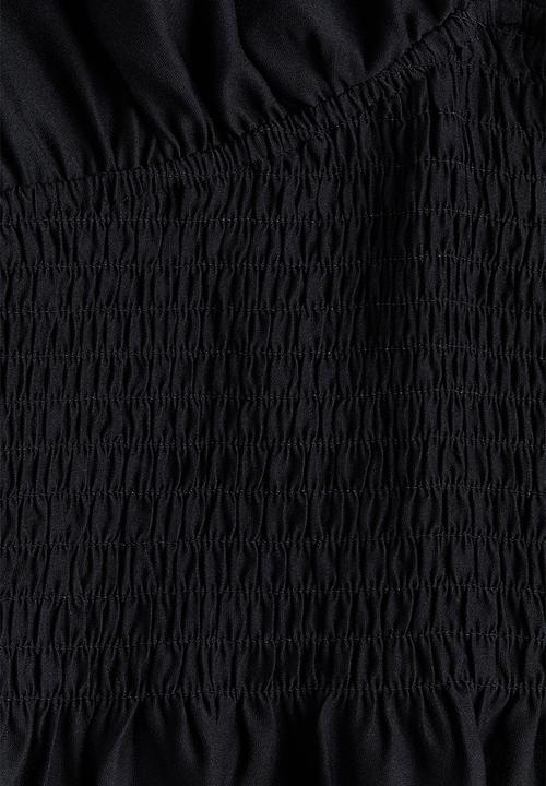 H&M - Smocked top - black