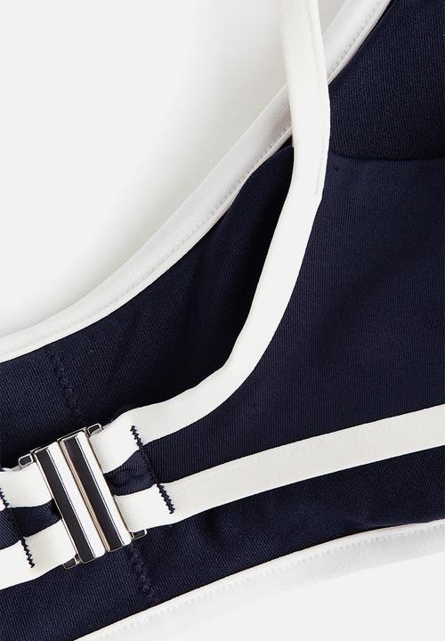 H&M - Padded bikini top - navy blue