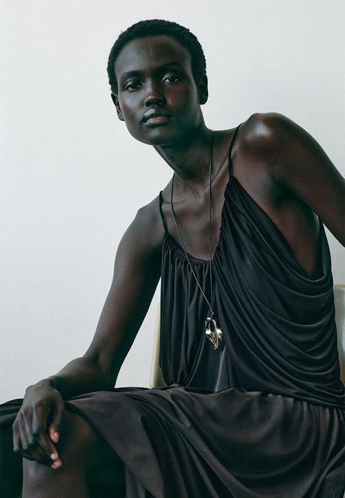 H&M - Draped strappy top - dark brown