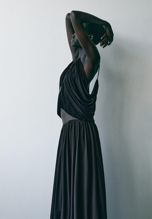 H&M - Draped strappy top - dark brown