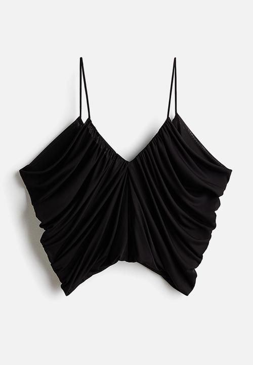 H&M - Draped strappy top - dark brown