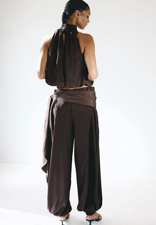 H&M - Balloon trousers - dark brown