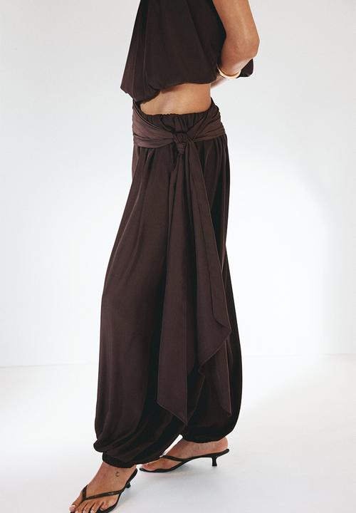 H&M - Balloon trousers - dark brown