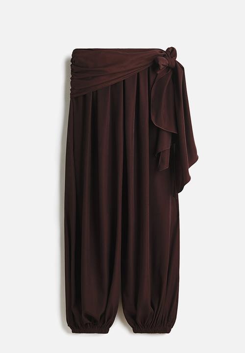 H&M - Balloon trousers - dark brown