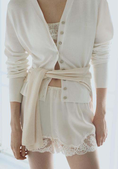 H&M - Fine-knit cardigan - white