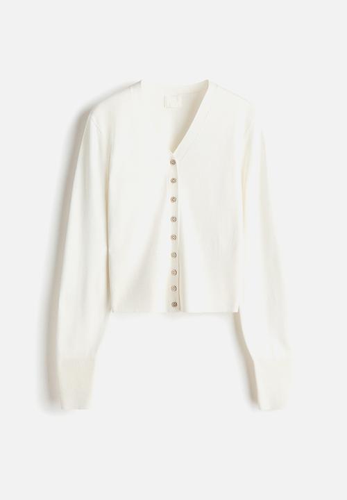H&M - Fine-knit cardigan - white
