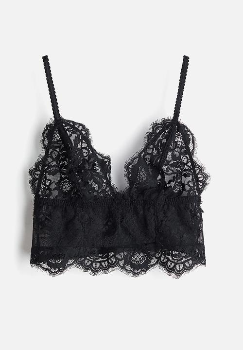H&M - Lace bralette - black
