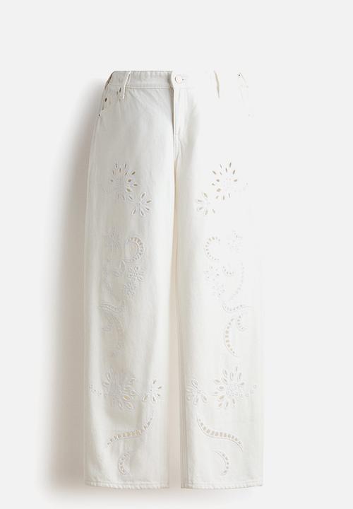 H&M - Mama straight ankle jeans - white