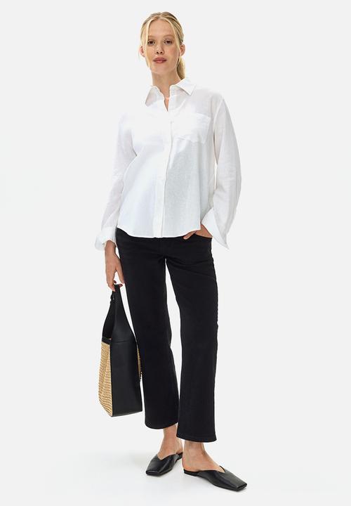 H&M - Mama straight ankle jeans - black