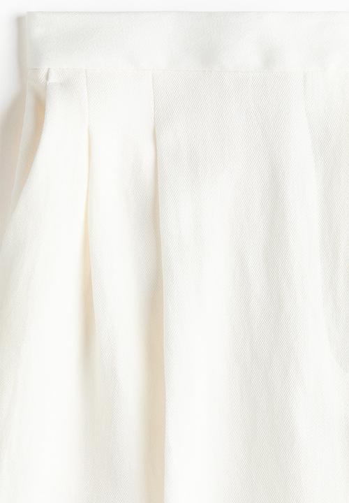 H&M - Wide tailored trousers - ivory