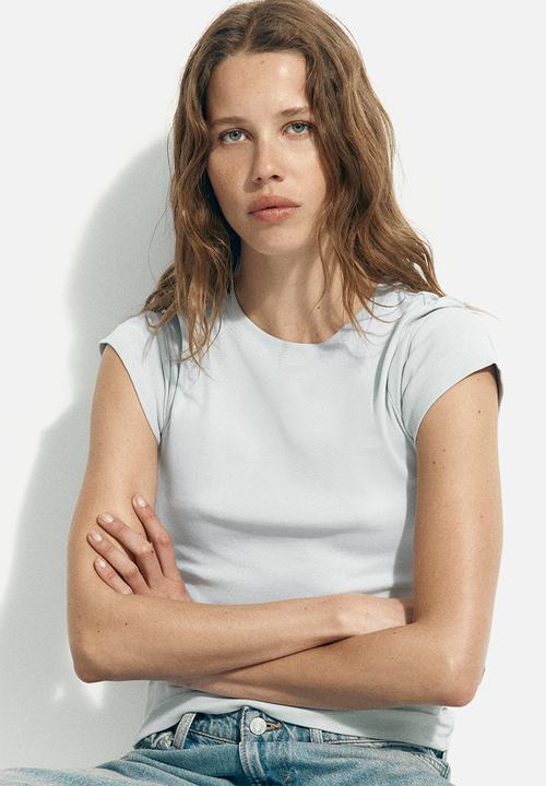 H&M - Cotton t-shirt - light dusty grey