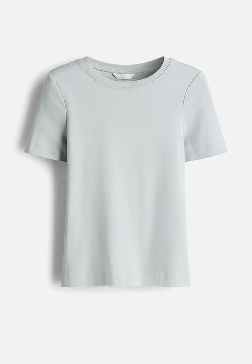 H&M - Cotton t-shirt - light dusty grey