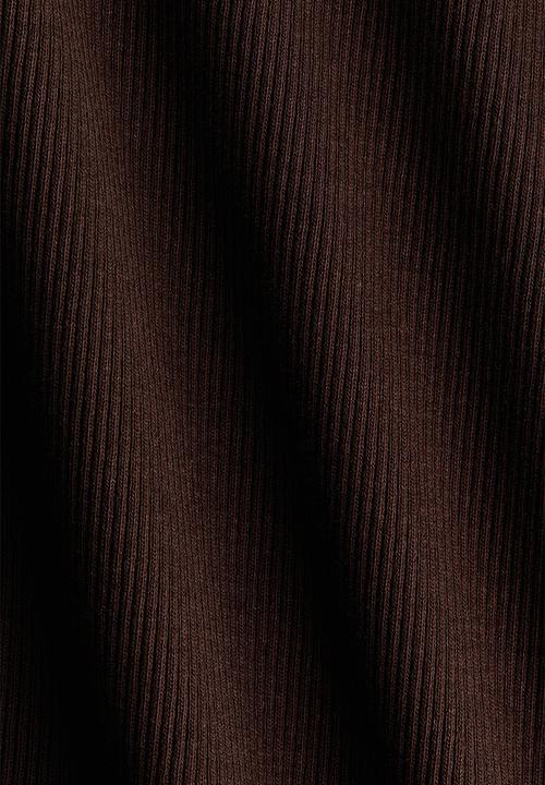 H&M - Ribbed v-neck vest top - dark brown