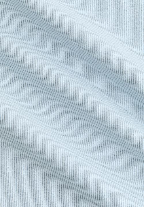H&M - Ribbed scoop-neck T-shirt - light blue