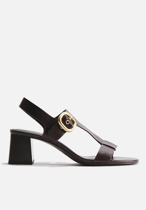 H&M - Block-heeled sandals - dark brown