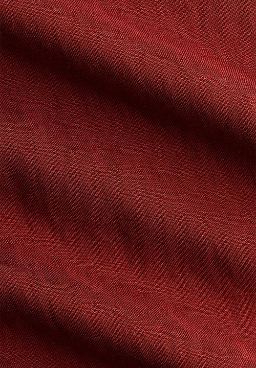 H&M - Linen-blend drawstring trousers - brick red