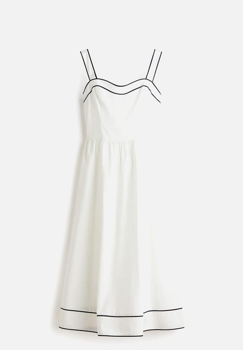 H&M - Flared-skirt cotton dress - white