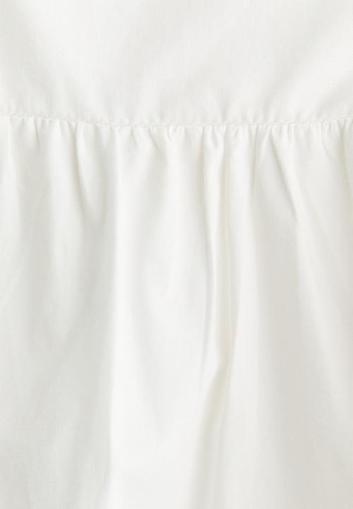 H&M - Flared-skirt cotton dress - white
