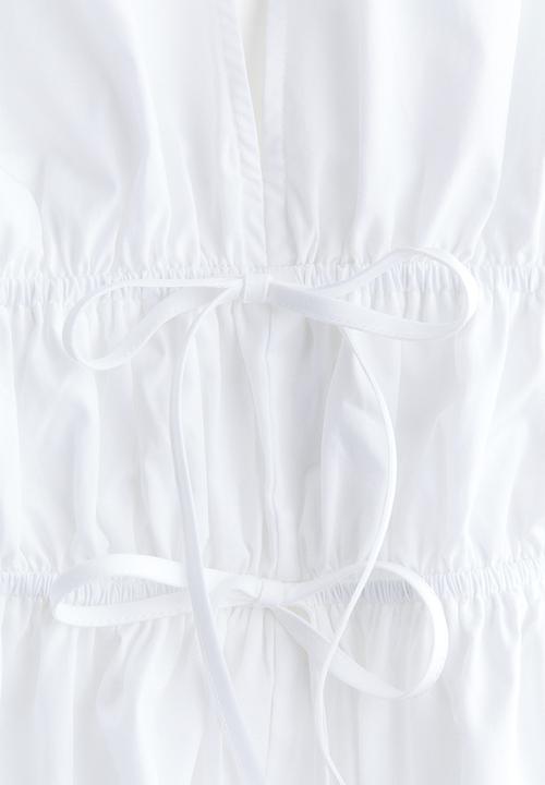 H&M - Peplum halterneck top - white