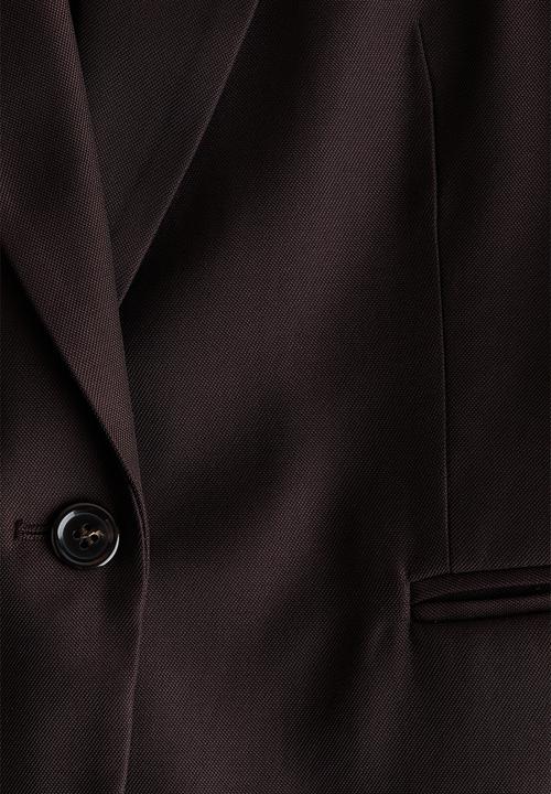 H&M - Single-breasted blazer - dark brown