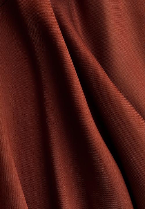 H&M - Asymmetric viscose skirt - rust brown