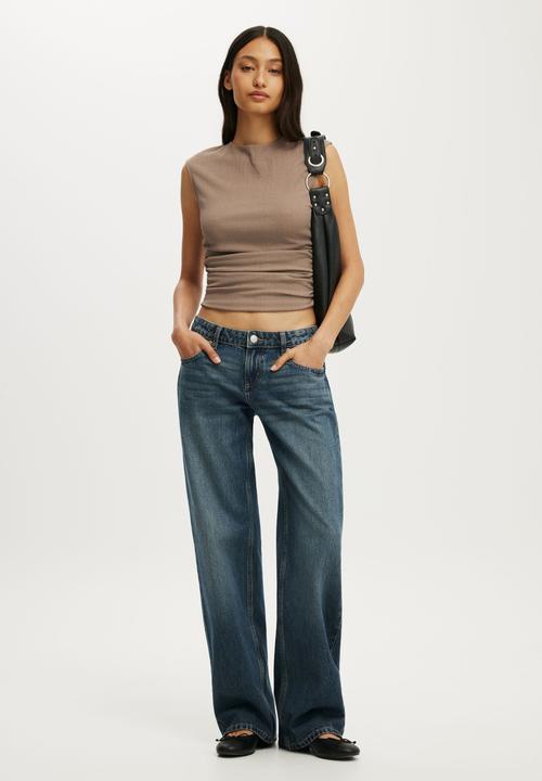 Cotton On - Mia Open Back Top - Washed Mocha