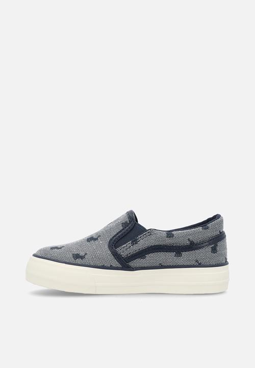 POLO - Kids Jacquard Slip On Sneaker  - Navy