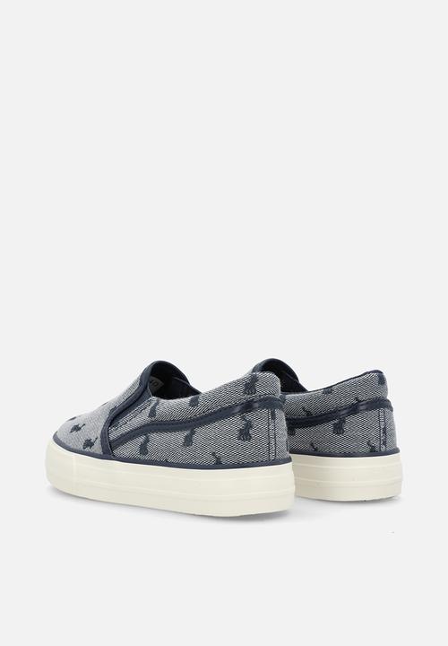 POLO - Kids Jacquard Slip On Sneaker  - Navy