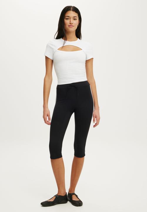 Cotton On - Active Keyhole Fitted T-shirt - White