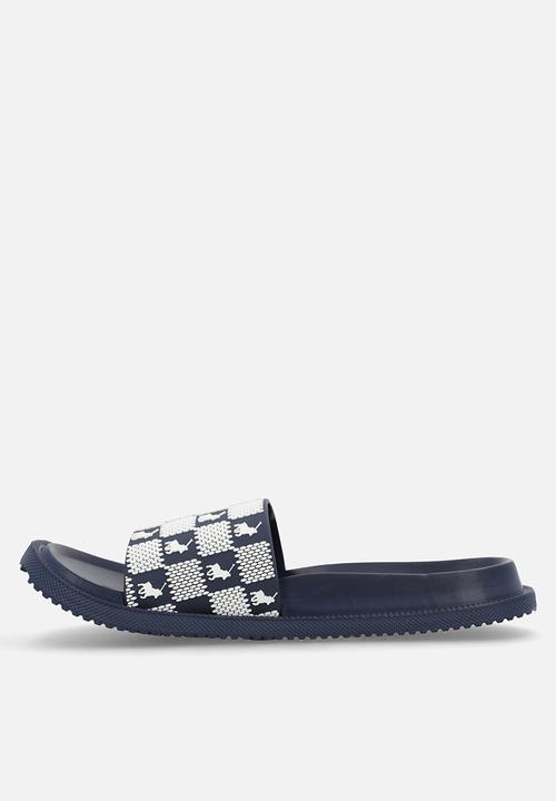 POLO - Monogram Moulded Slide - Navy
