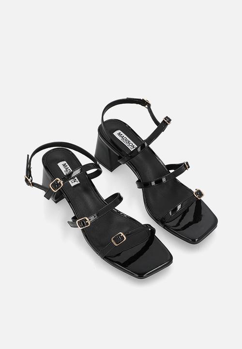 Madison® - Claire open toe slingback - black