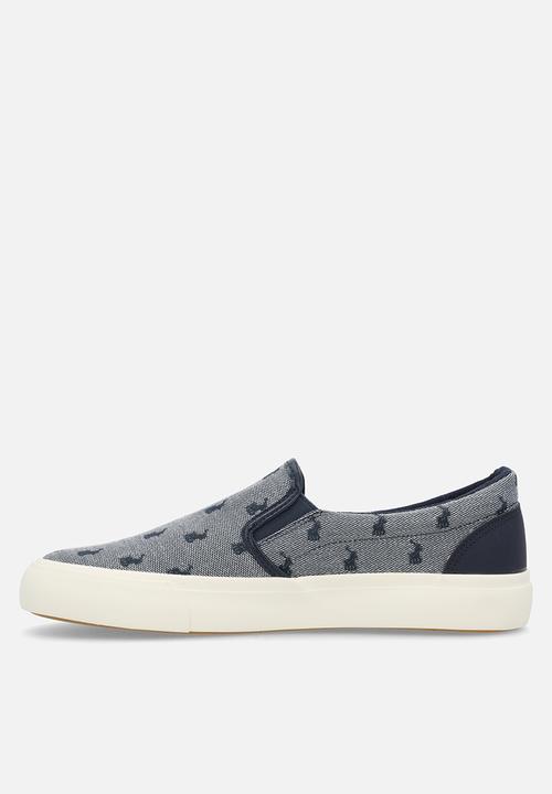 POLO - Jacquard Monogram Slip On - Blue