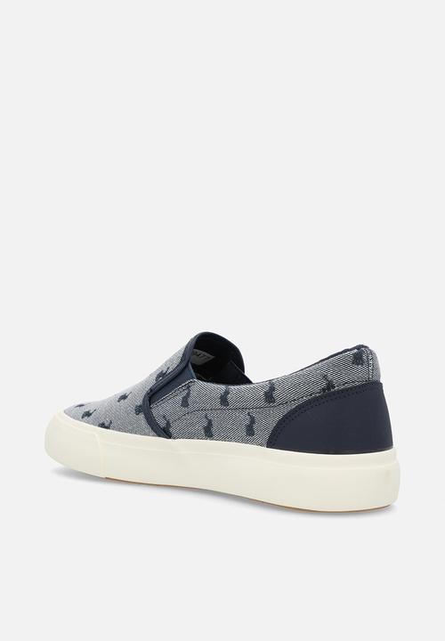 POLO - Jacquard Monogram Slip On - Blue