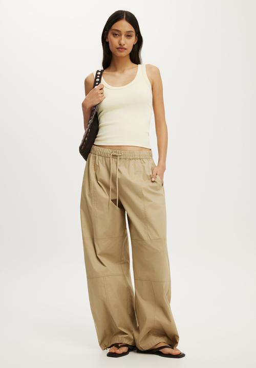 Cotton On - Blake Rib Scoop Tank - Vanilla Glow