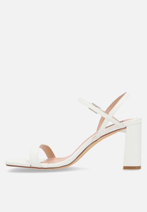 Madison® - Believe open toe ankle strap - white