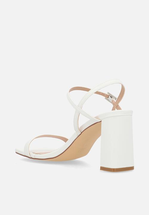 Madison® - Believe open toe ankle strap - white