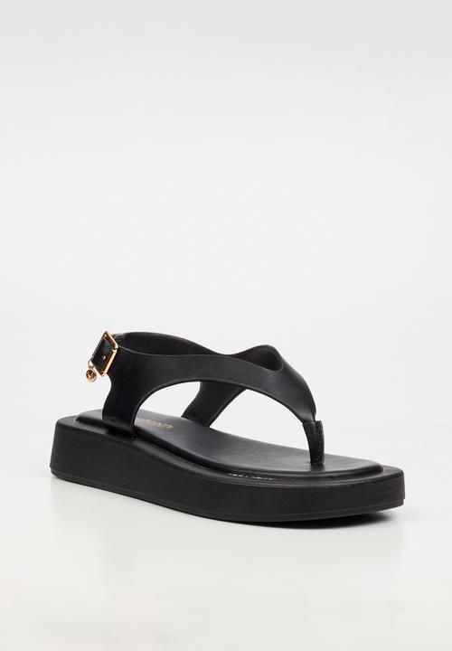 Viabeach - Coconut 13 toe thong thick sandal - black