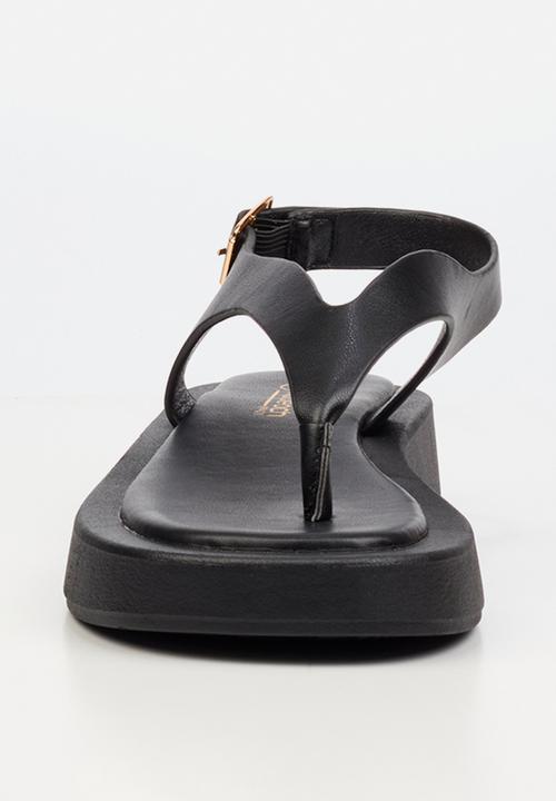 Viabeach - Coconut 13 toe thong thick sandal - black