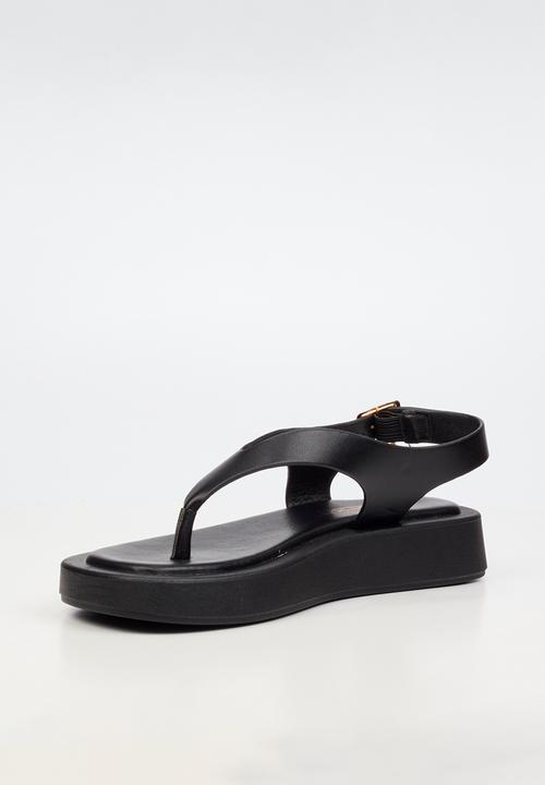 Viabeach - Coconut 13 toe thong thick sandal - black