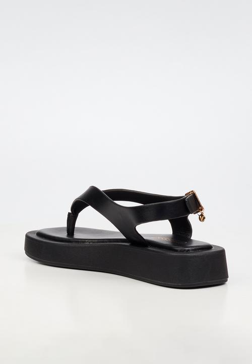Viabeach - Coconut 13 toe thong thick sandal - black