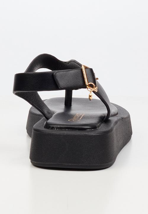 Viabeach - Coconut 13 toe thong thick sandal - black