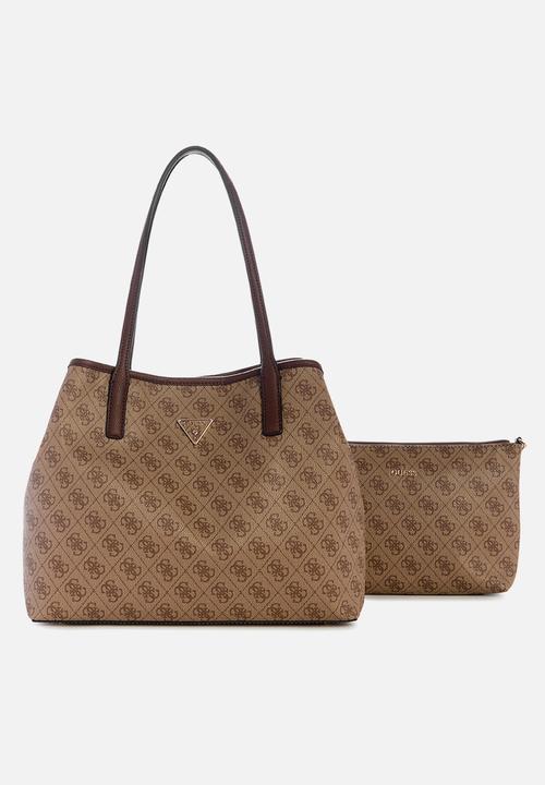 GUESS - Ahb Victtoria 2 In 1 Tote - Latte Logo
