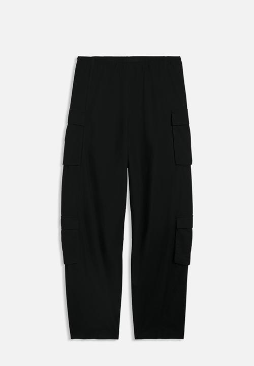 PUMA - Ess Relaxed Barrel Ripstop Cargo Slouchy Pants - Puma Black