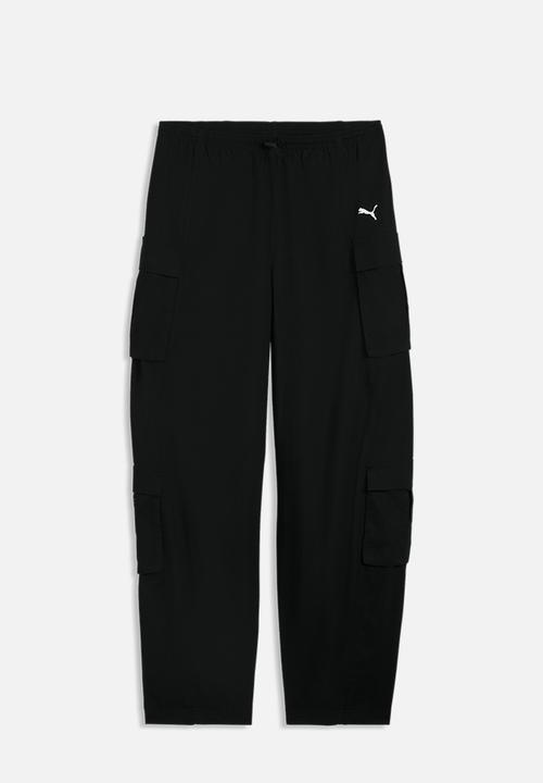 PUMA - Ess Relaxed Barrel Ripstop Cargo Slouchy Pants - Puma Black